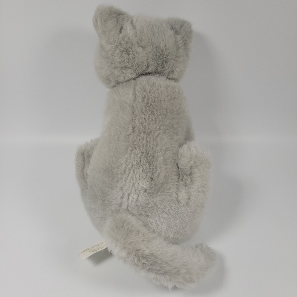 The Summit Collection Gray Cat 9" Plush Sitting Blue Eyes Whiskers VTG 1988 - Picture 4 of 9